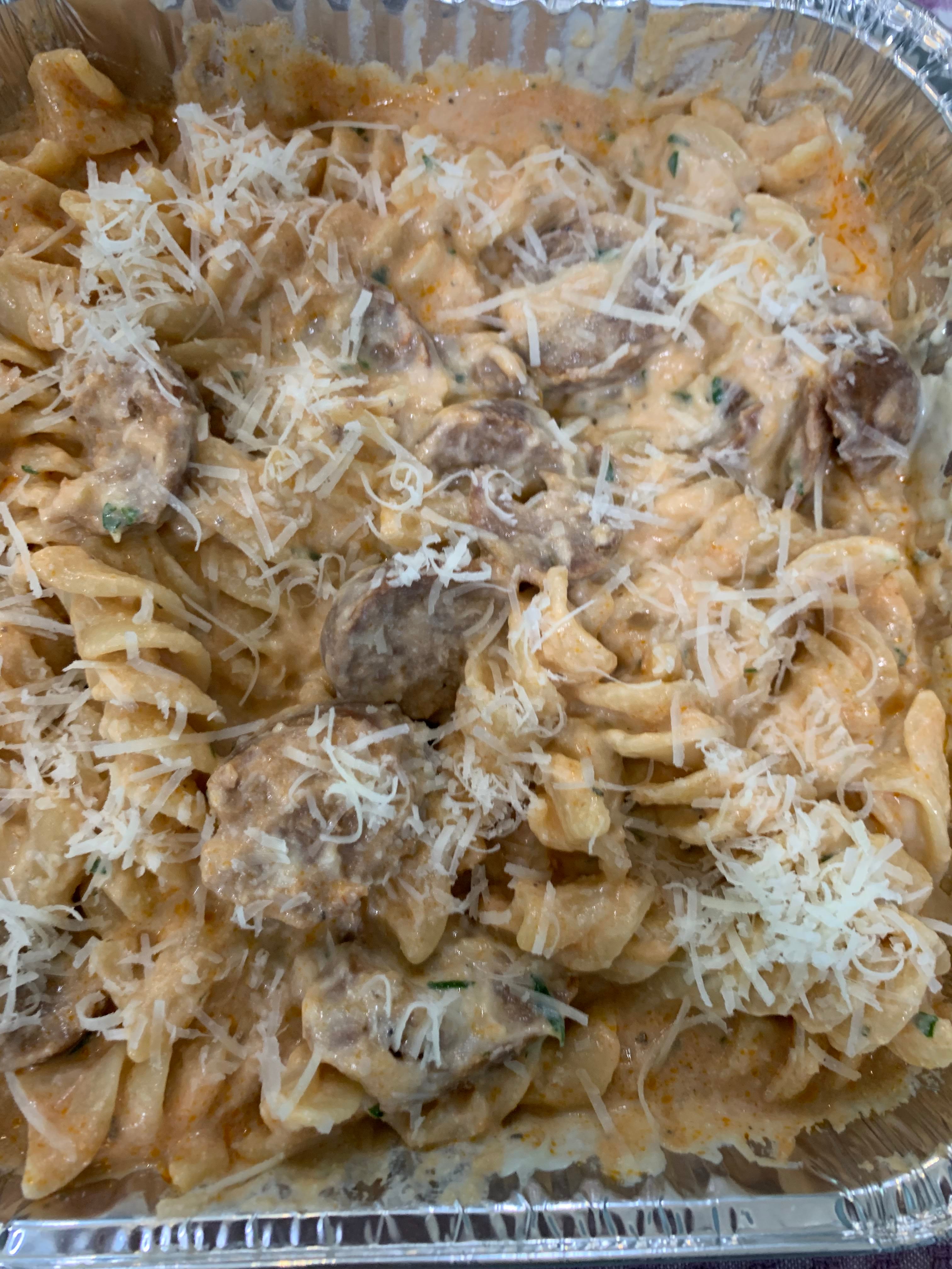 Fusilli, Sausage and Ricotta